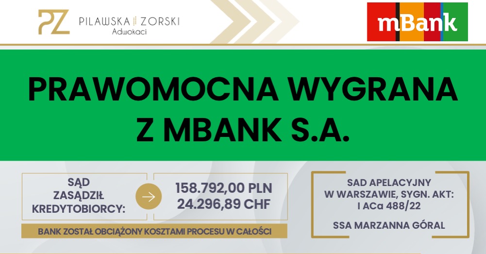 prawomocna wygrana z mbank s.a.